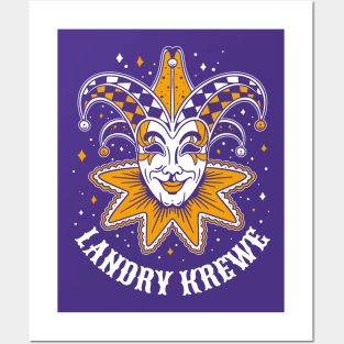 Landry Krewe Colorful Mardi Gras Posters and Art